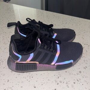 SOLD - Adidas NMD R1 Shoes Black Purple Reflective Eggplant Shoes Men’s Size 5.5